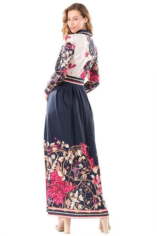Multi Print Midi Dress - Leo’s Look Your Best