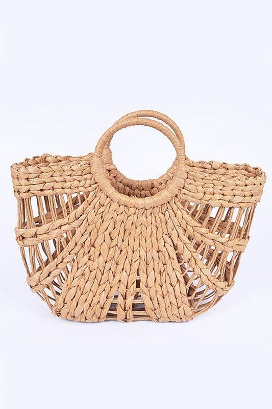 Straw Top Handle Summer Bag - Leo’s Look Your Best