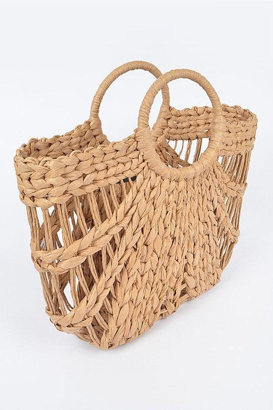 Straw Top Handle Summer Bag - Leo’s Look Your Best