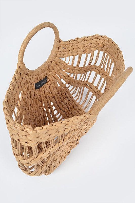 Straw Top Handle Summer Bag - Leo’s Look Your Best