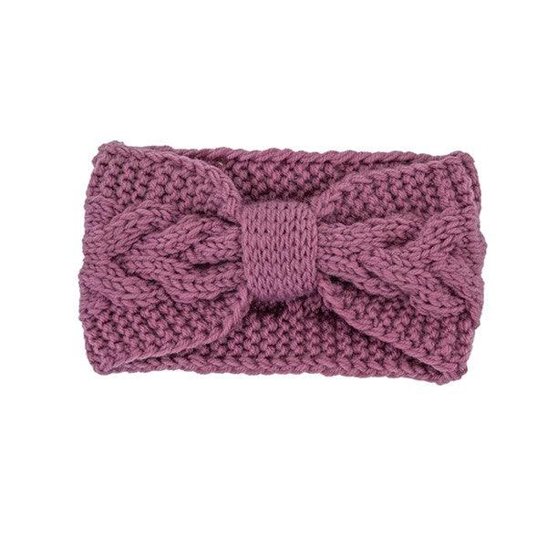 WINTER CROCHET BOW TWISTED HEAD BAND - Leo’s Look Your Best