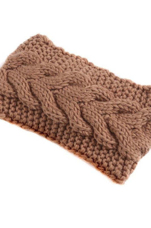 WINTER CROCHET BOW TWISTED HEAD BAND - Leo’s Look Your Best