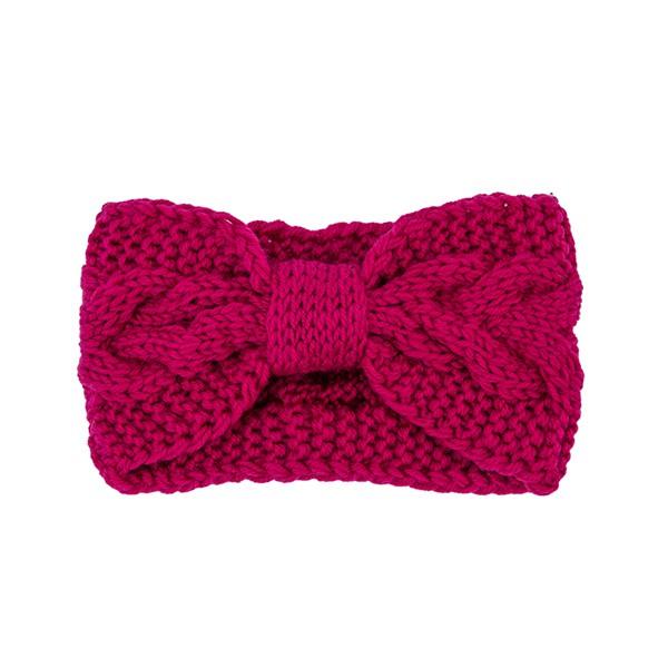 WINTER CROCHET BOW TWISTED HEAD BAND - Leo’s Look Your Best