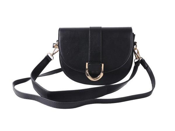 PU LEATHER MODERN SADDLE BAG - Leo’s Look Your Best