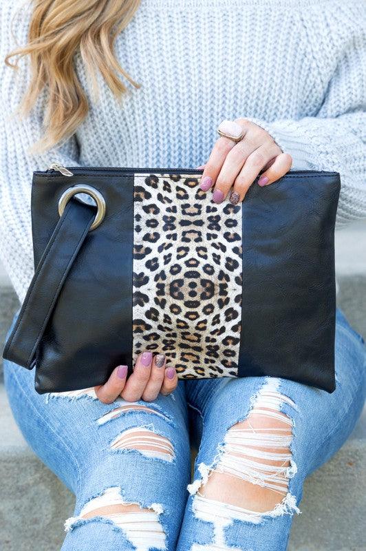Leopard Dual Tone Clutch - Leo’s Look Your Best