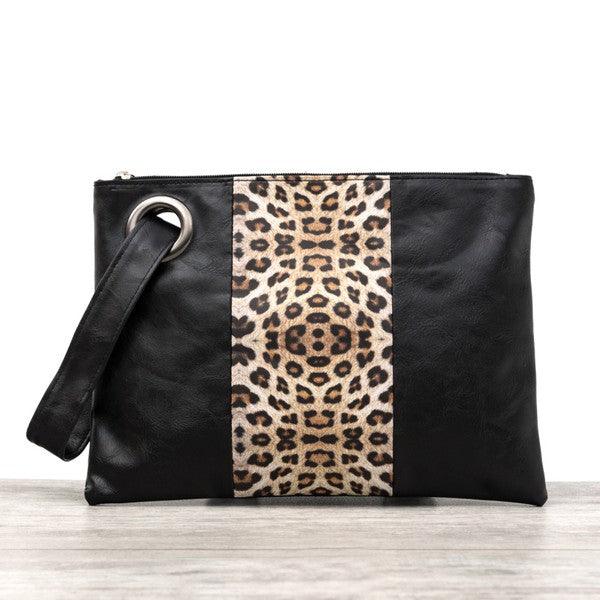 Leopard Dual Tone Clutch - Leo’s Look Your Best