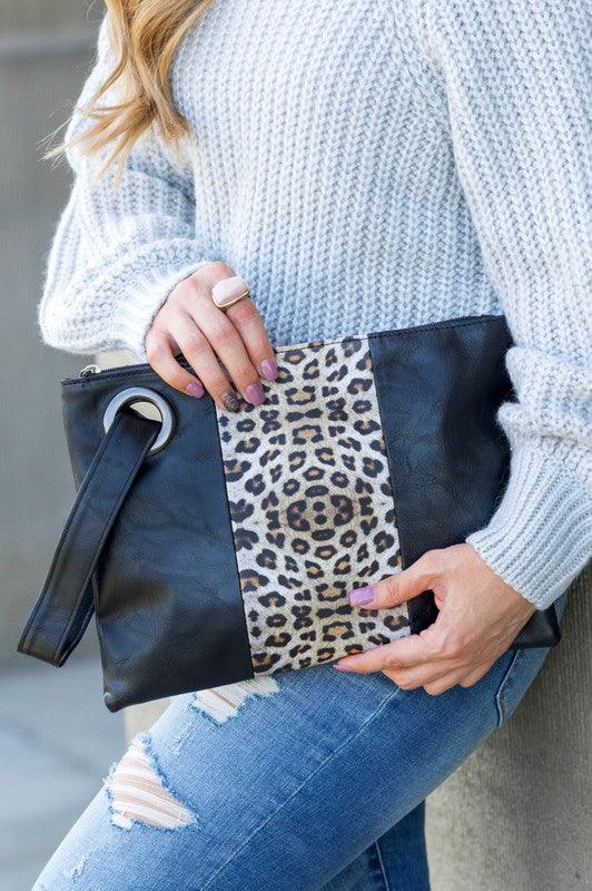 Leopard Dual Tone Clutch - Leo’s Look Your Best