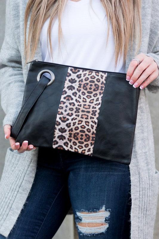 Leopard Dual Tone Clutch - Leo’s Look Your Best