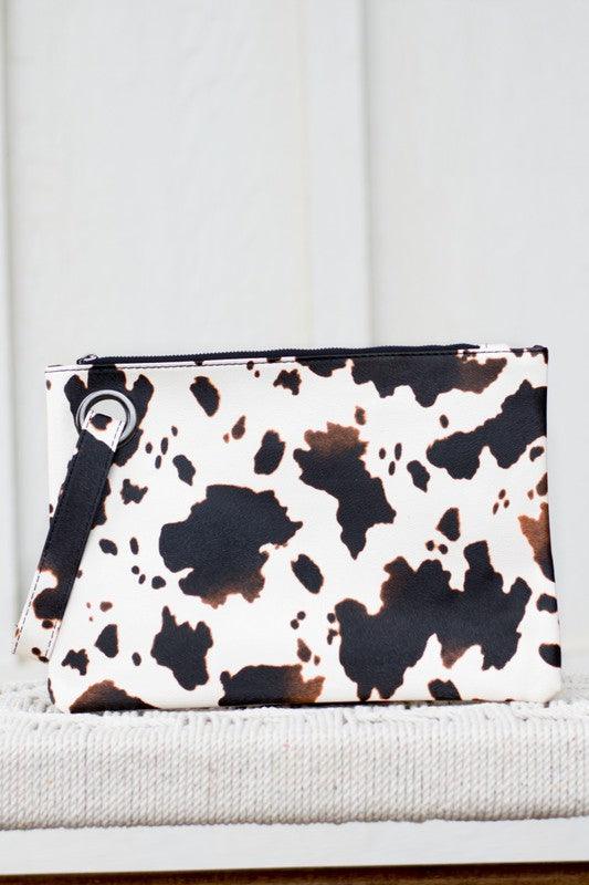 Cow Print Oversized Everyday Clutch - Leo’s Look Your Best