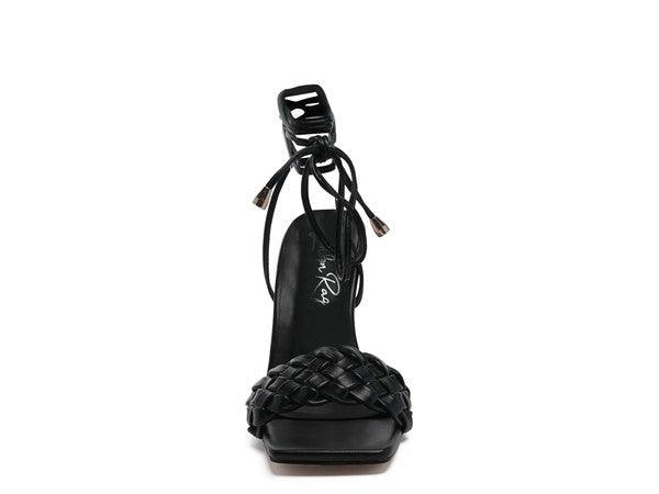 SKORA TIE UP HEELED SANDALS - Leo’s Look Your Best