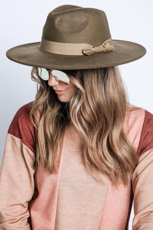 Wide Brim Ribbon Fedora - Leo’s Look Your Best