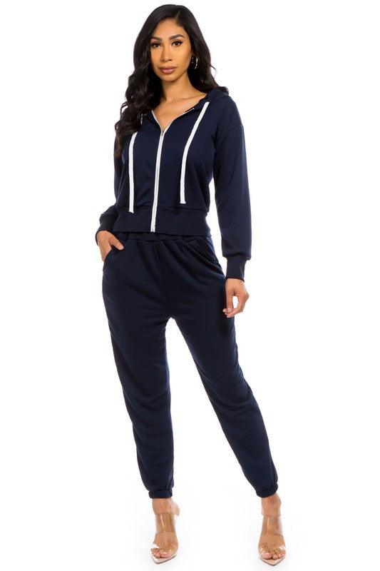 TWO PIECE HOODIES PANT SET - Leo’s Look Your Best