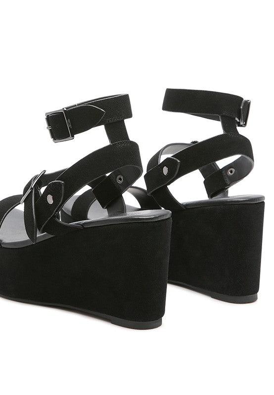 RAG&CO PORTIA LEATHER WEDGE SANDAL - Leo’s Look Your Best