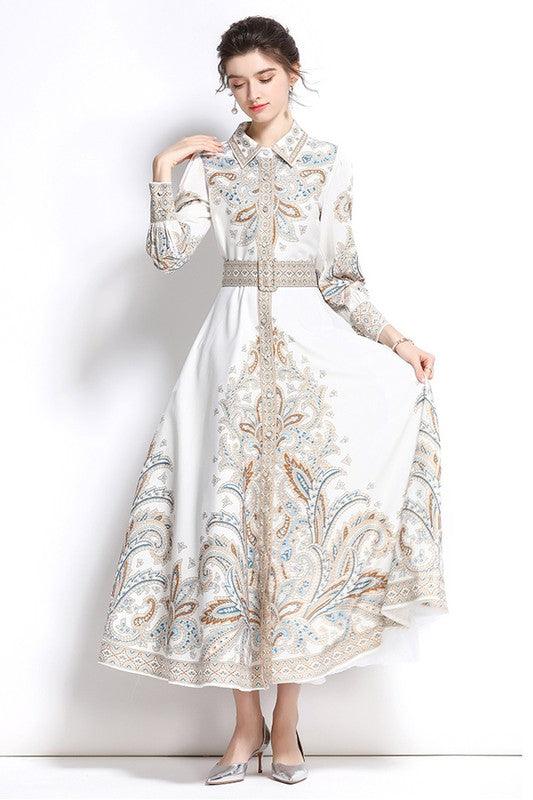 Floral Print Maxy Dress - Leo’s Look Your Best