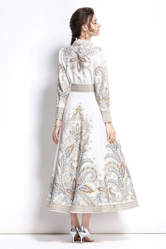 Floral Print Maxy Dress - Leo’s Look Your Best