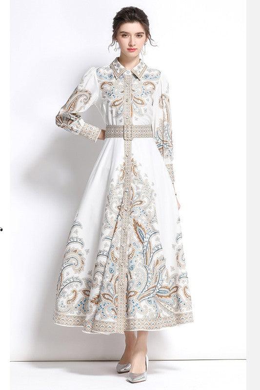 Floral Print Maxy Dress - Leo’s Look Your Best