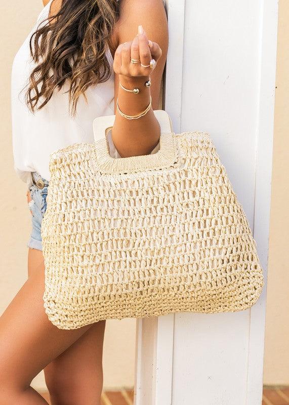 Oversized Straw Tote - Leo’s Look Your Best