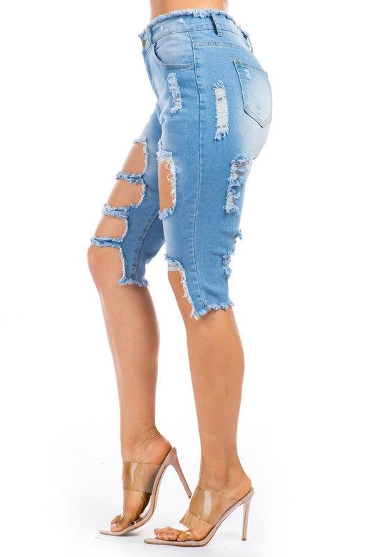 Unique Denim Shorts - Leo’s Look Your Best