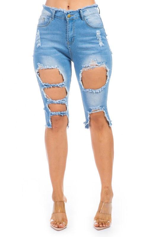 Unique Denim Shorts - Leo’s Look Your Best