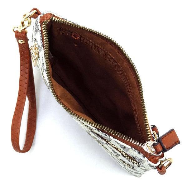 Monogram Multi Zip Clutch Crossbody Bag Wristlet - Leo’s Look Your Best