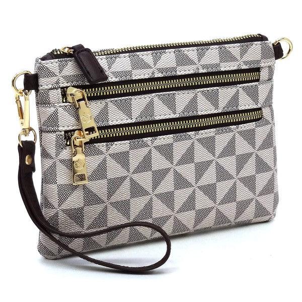 Monogram Multi Zip Clutch Crossbody Bag Wristlet - Leo’s Look Your Best
