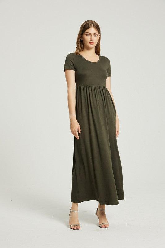 Women's Summer Casual Maxi Dress With Pocket - Leo’s Look Your Best