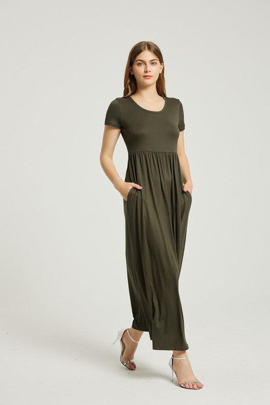 Women's Summer Casual Maxi Dress With Pocket - Leo’s Look Your Best