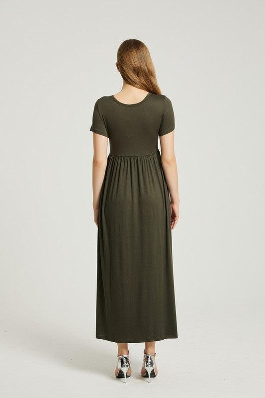 Women's Summer Casual Maxi Dress With Pocket - Leo’s Look Your Best