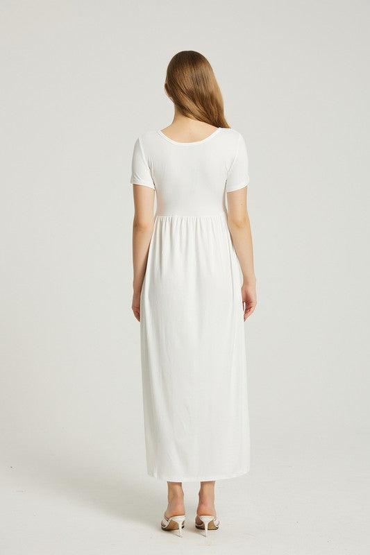 Women's Summer Casual Maxi Dress With Pocket - Leo’s Look Your Best