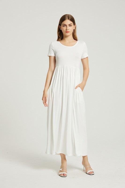 Women's Summer Casual Maxi Dress With Pocket - Leo’s Look Your Best