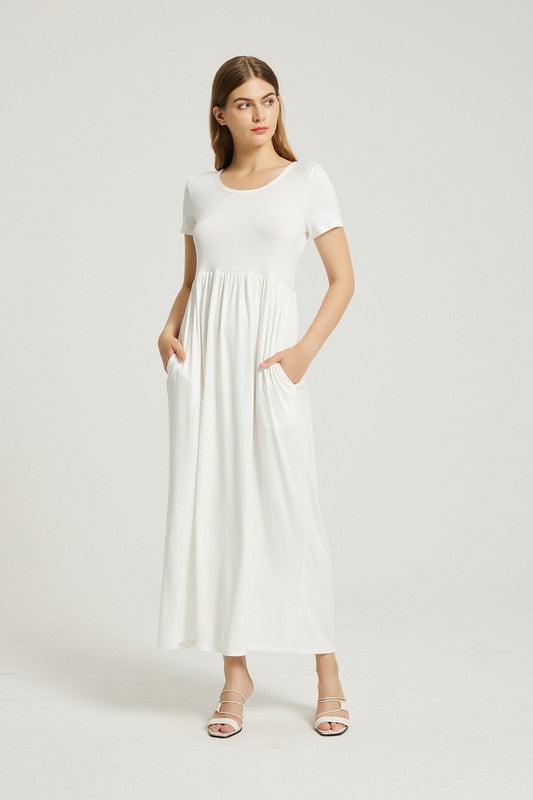 Women's Summer Casual Maxi Dress With Pocket - Leo’s Look Your Best