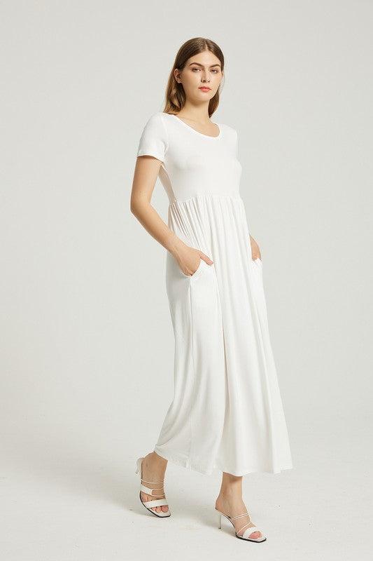 Women's Summer Casual Maxi Dress With Pocket - Leo’s Look Your Best