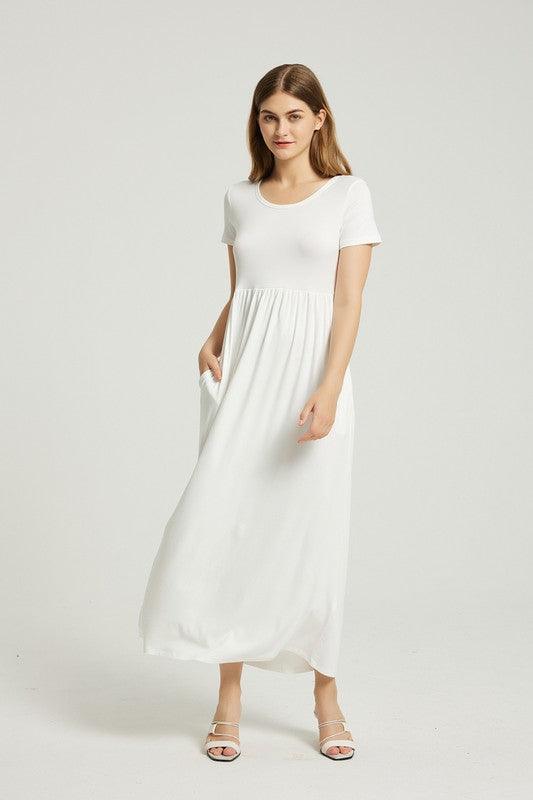 Women's Summer Casual Maxi Dress With Pocket - Leo’s Look Your Best