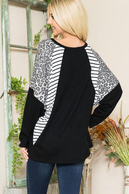 Oversized Dolman Sleeve Pullover - Leo’s Look Your Best