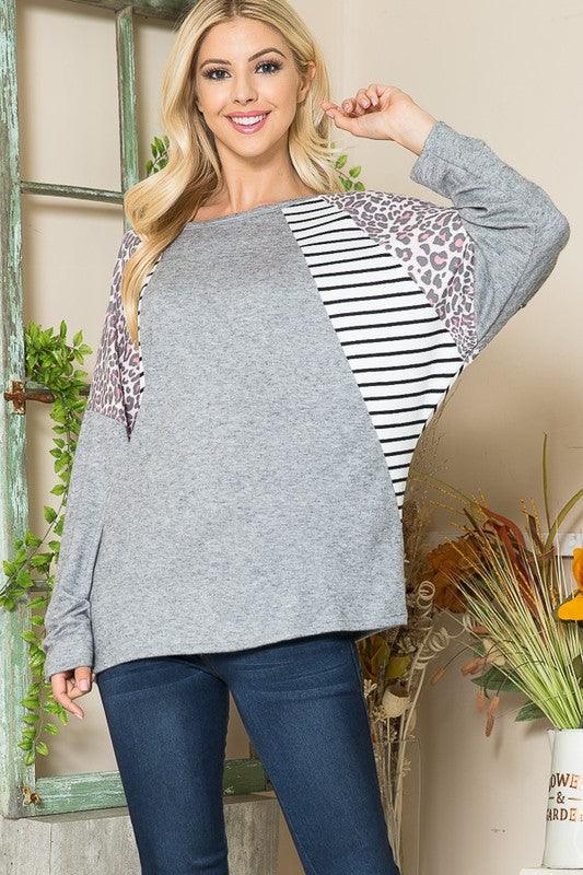 Oversized Dolman Sleeve Pullover - Leo’s Look Your Best