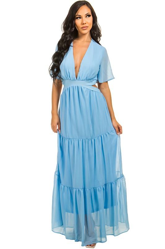 CHIFFON MAXI DRESS - Leo’s Look Your Best