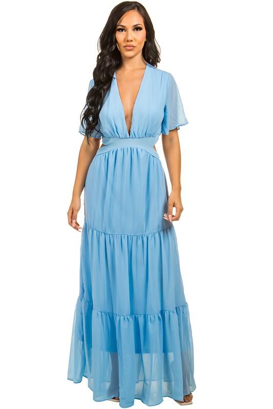 CHIFFON MAXI DRESS - Leo’s Look Your Best
