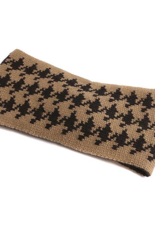 HOUNDSTOOTH BOW HEAD BAND - Leo’s Look Your Best