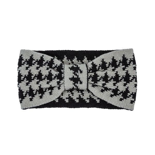 HOUNDSTOOTH BOW HEAD BAND - Leo’s Look Your Best