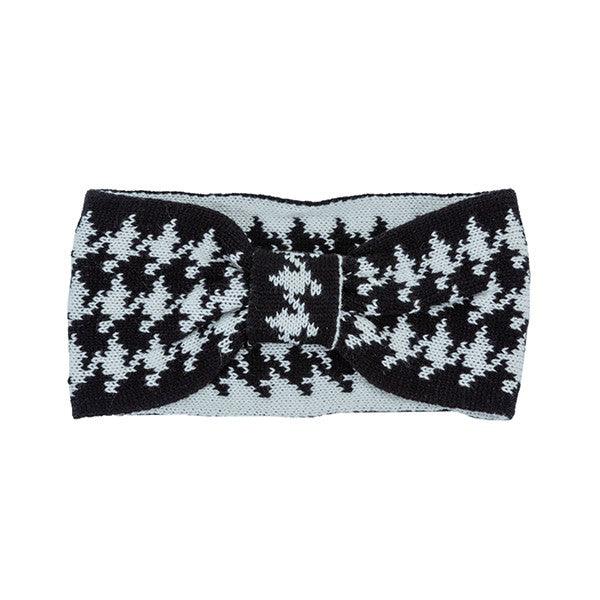 HOUNDSTOOTH BOW HEAD BAND - Leo’s Look Your Best