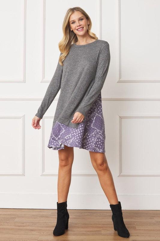 Mock Layered Bandana Paisley Mini Dress - Leo’s Look Your Best