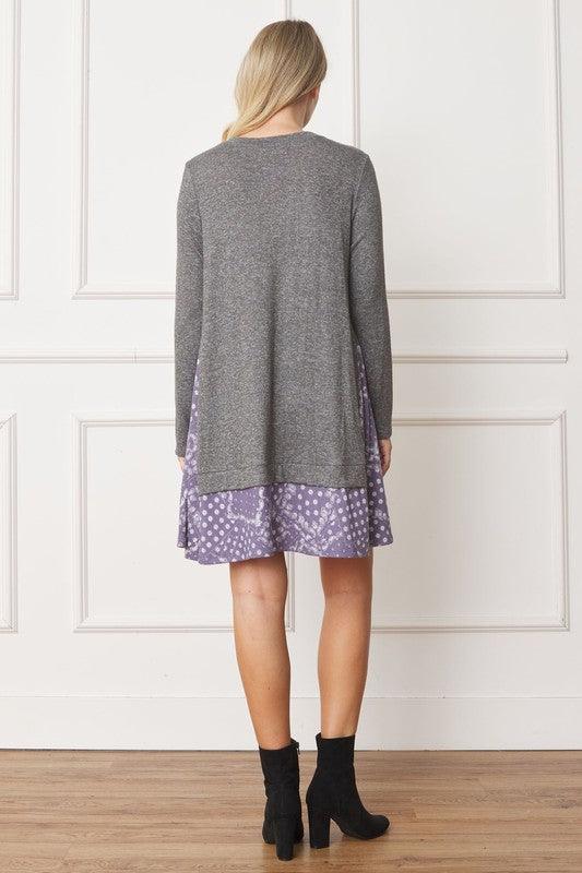 Mock Layered Bandana Paisley Mini Dress - Leo’s Look Your Best