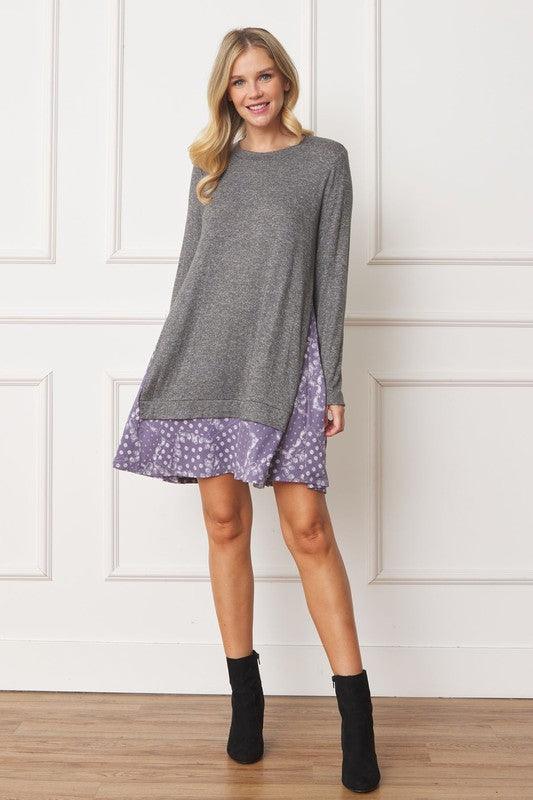 Mock Layered Bandana Paisley Mini Dress - Leo’s Look Your Best