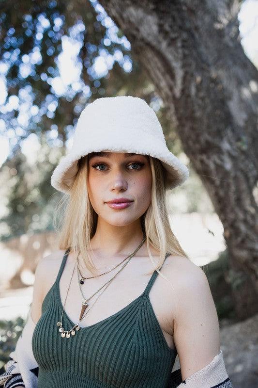 Teddy Suede Combo Reversible Bucket Hat - Leo’s Look Your Best