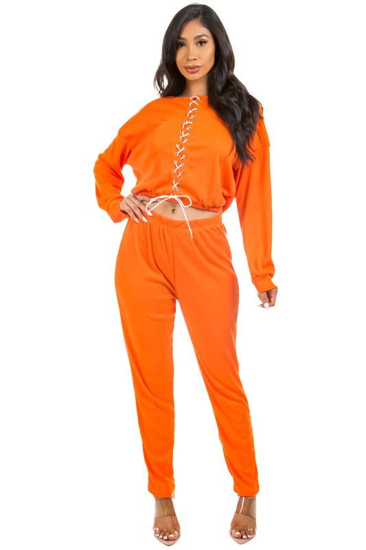 Two Piece Casual Long Sleeve Outfit - Leo’s Look Your Best