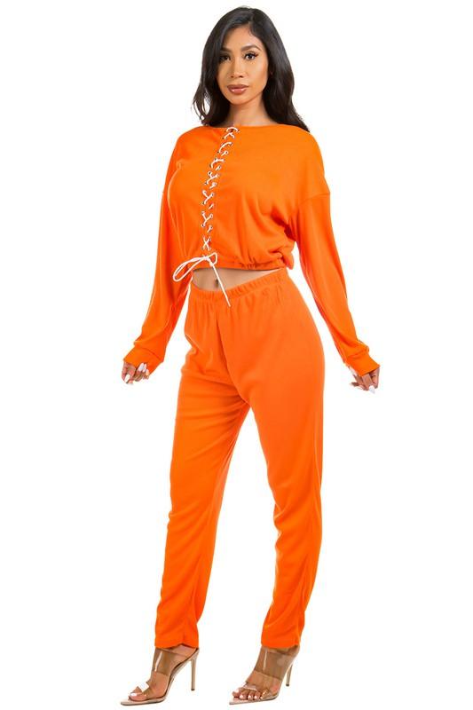 Two Piece Casual Long Sleeve Outfit - Leo’s Look Your Best