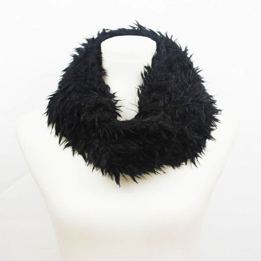 Black feathered collar on a white background