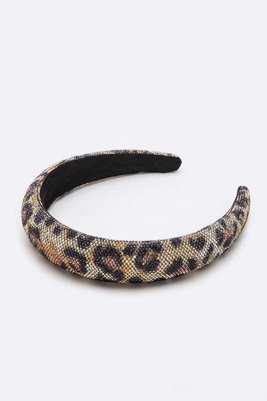 Leopard Crystal Full Stone Headband - Leo’s Look Your Best