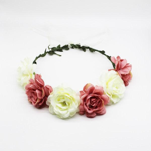 MULTICOLOR ROSE CROWN HEADBAND - Leo’s Look Your Best