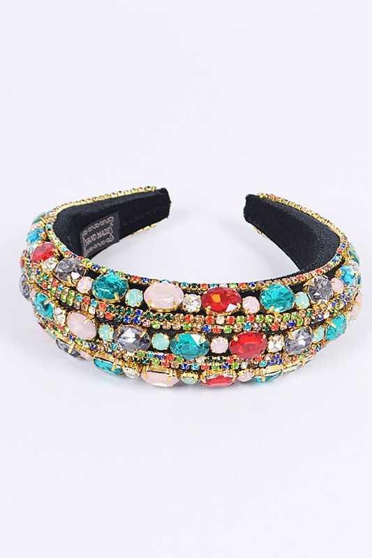 Iconic Mix Crystal Puffy Statement Headband - Leo’s Look Your Best